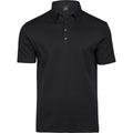Black - Front - Tee Jays Mens Pima Cotton Interlock Polo Shirt