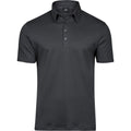 Dark Grey - Front - Tee Jays Mens Pima Cotton Interlock Polo Shirt