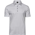 White - Front - Tee Jays Mens Pima Cotton Interlock Polo Shirt