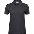 Dark Grey - Front - Tee Jays Womens-Ladies Heavy Cotton Pique Polo Shirt