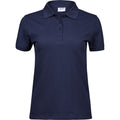 Navy - Front - Tee Jays Womens-Ladies Heavy Cotton Pique Polo Shirt