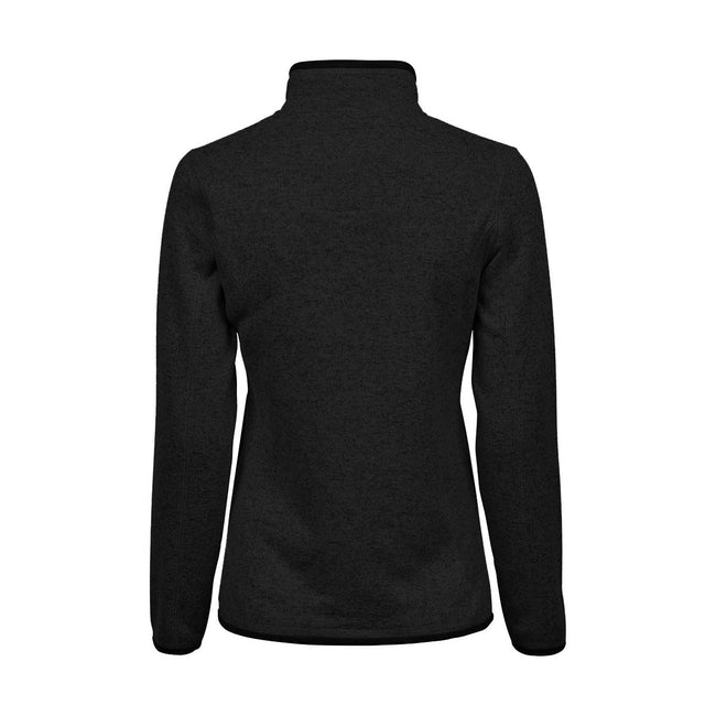 Black - Back - Tee Jays Womens-Ladies Knitted Outdoor Fleece Jacket