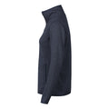 Navy Melange - Side - Tee Jays Womens-Ladies Knitted Outdoor Fleece Jacket