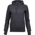 Dark Grey - Front - Tee Jays Womens-Ladies Raglan Hooded Sweatshirt