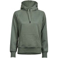 Leaf Green - Front - Tee Jays Womens-Ladies Raglan Hooded Sweatshirt