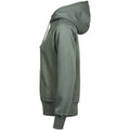 Leaf Green - Side - Tee Jays Womens-Ladies Raglan Hooded Sweatshirt