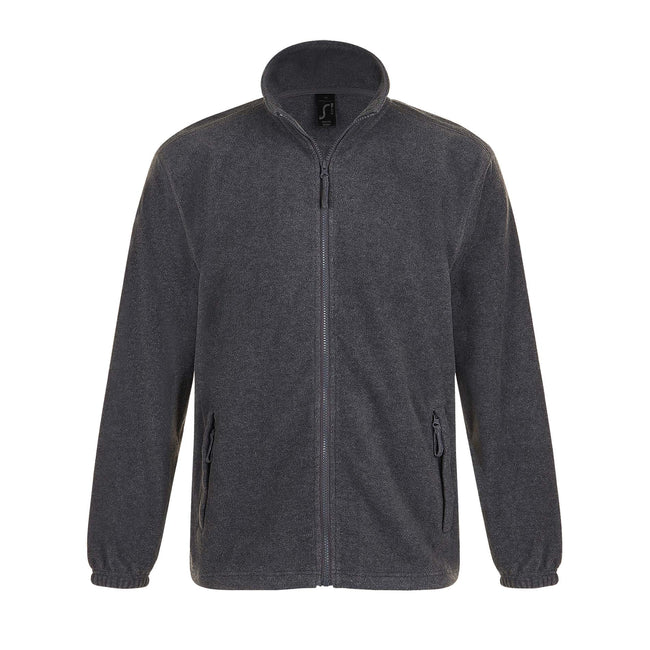 Grey Marl - Front - SOLS Mens North Full Zip Outdoor Fleece Jacket