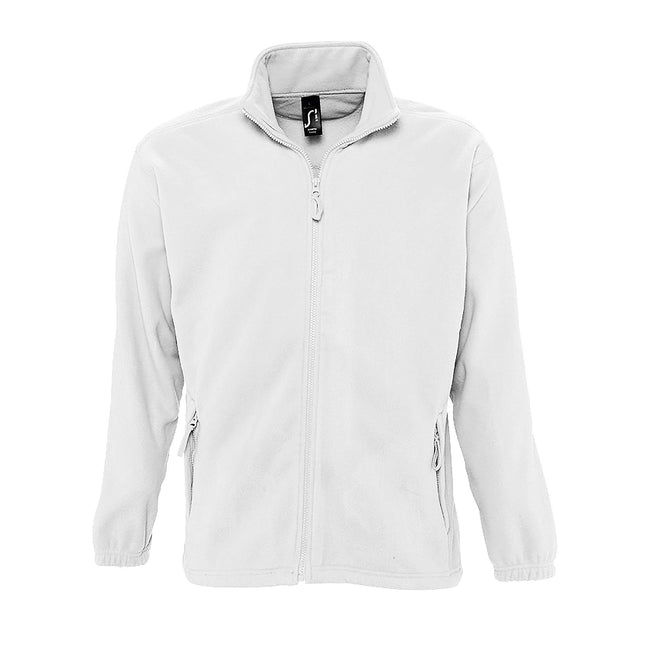 White - Front - SOLS Mens North Full Zip Outdoor Fleece Jacket