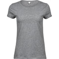 Heather Grey - Front - Tee Jays Womens-Ladies Roll-Up T-Shirt