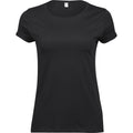 Black - Front - Tee Jays Womens-Ladies Roll-Up T-Shirt