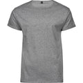 Heather Grey - Front - Tee Jays Mens Roll-Up T-Shirt