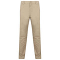 Stone - Front - Henbury Mens Stretch Flex Waistband Chino Trousers