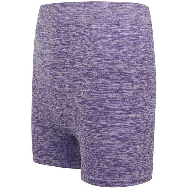 Purple Marl - Lifestyle - Tombo Womens-Ladies Seamless Shorts