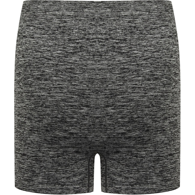 Dark Grey Marl - Close up - Tombo Womens-Ladies Seamless Shorts