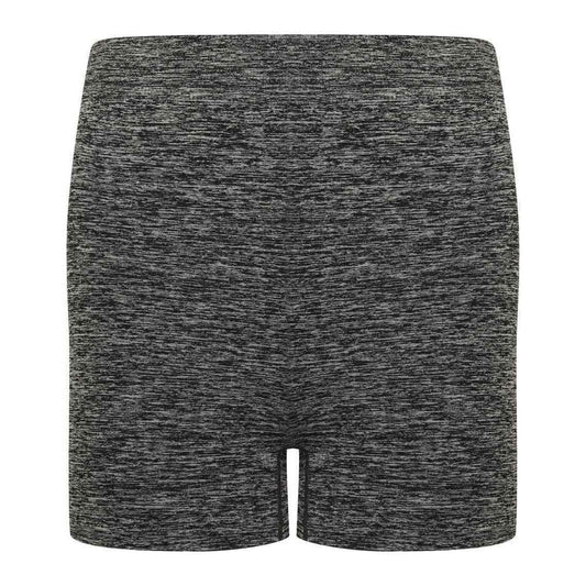 Dark Grey Marl - Front - Tombo Womens-Ladies Seamless Shorts