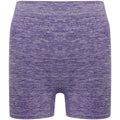 Purple Marl - Front - Tombo Womens-Ladies Seamless Shorts