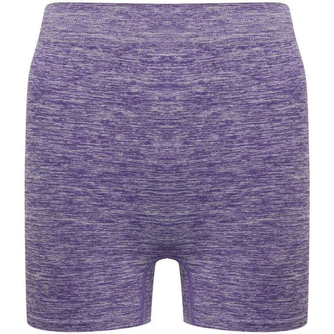 Purple Marl - Front - Tombo Womens-Ladies Seamless Shorts