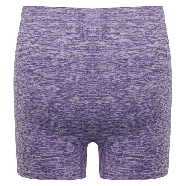 Purple Marl - Back - Tombo Womens-Ladies Seamless Shorts