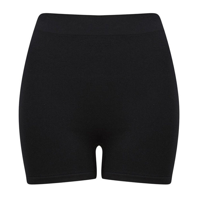 Black - Front - Tombo Womens-Ladies Seamless Shorts