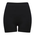 Black - Front - Tombo Womens-Ladies Seamless Shorts