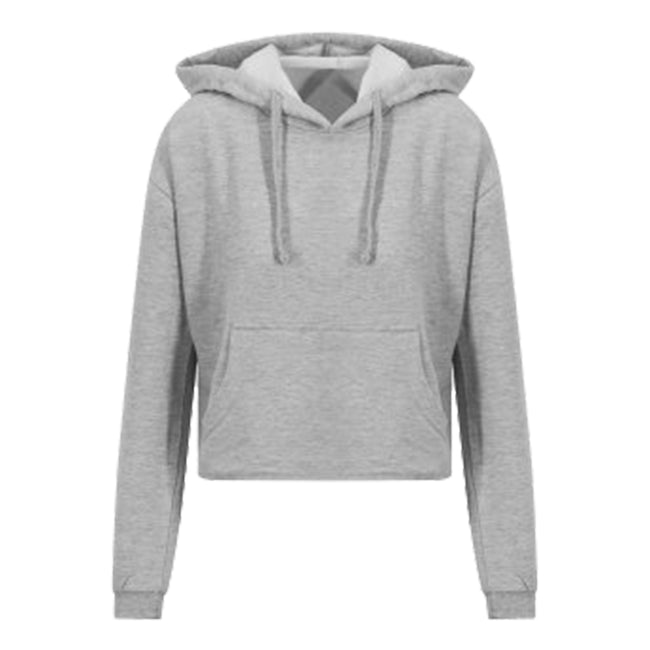 Jet Black - Side - AWDis Just Hoods Womens-Ladies Girlie Cropped Hoodie