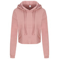 Dusty Pink - Front - AWDis Just Hoods Womens-Ladies Girlie Cropped Hoodie