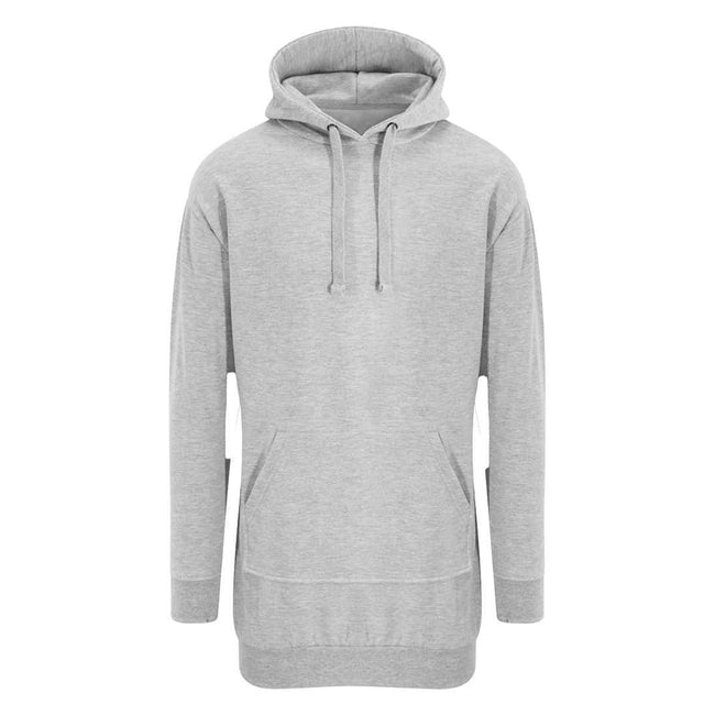 Heather Grey - Front - AWDis Girlie Womens-Ladies Hoodie Dress