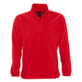 Red - Front - SOLS Ness Unisex Zip Neck Anti-Pill Fleece Top