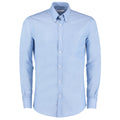 Light Blue - Front - Kustom Kit Mens Slim Fit Stretch Long Sleeve Oxford Shirt