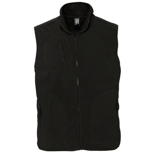 Black - Front - SOLS Norway Unisex Anti-Pill Fleece Bodywarmer - Gilet