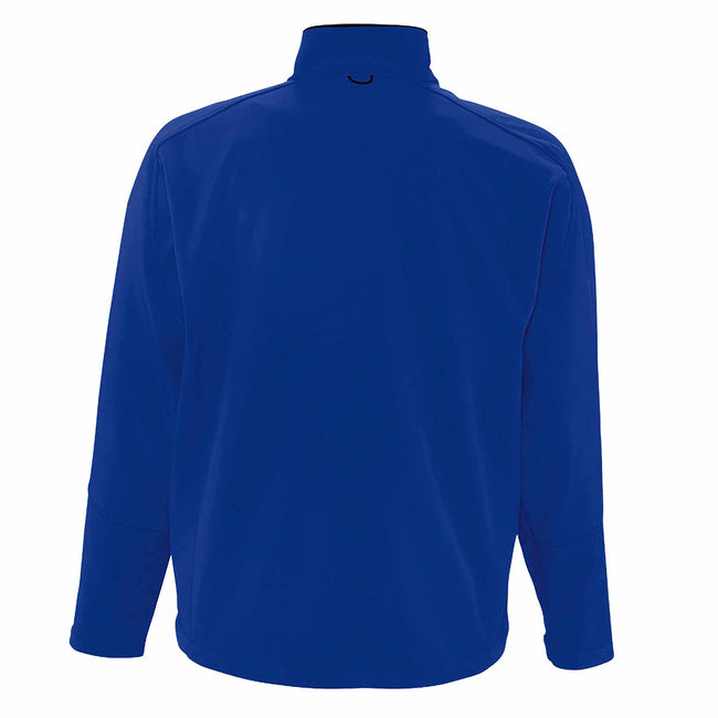 Royal Blue - Back - SOLS Mens Relax Soft Shell Jacket (Breathable, Windproof And Water Resistant)