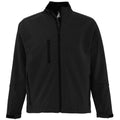 Black - Front - SOLS Mens Relax Soft Shell Jacket (Breathable, Windproof And Water Resistant)