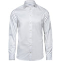 White - Front - Tee Jays Mens Luxury Slim Fit Long Sleeve Oxford Shirt