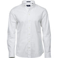 White - Front - Tee Jays Mens Perfect Long Sleeve Oxford Shirt
