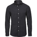 Black - Front - Tee Jays Mens Perfect Long Sleeve Oxford Shirt