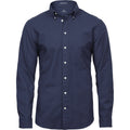 Navy - Front - Tee Jays Mens Perfect Long Sleeve Oxford Shirt