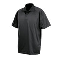 Black - Front - Spiro Unisex Adults Impact Performance Aircool Polo Shirt