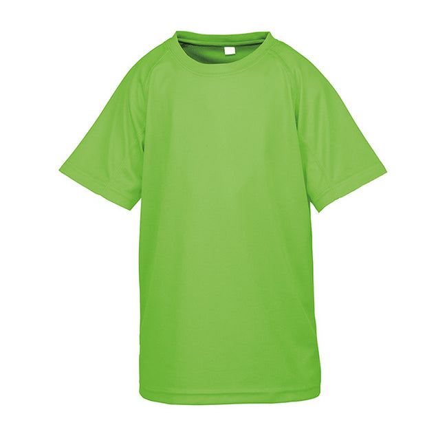 Lime Punch - Front - Spiro Chidlrens-Kids Impact Performance Aircool T-Shirt