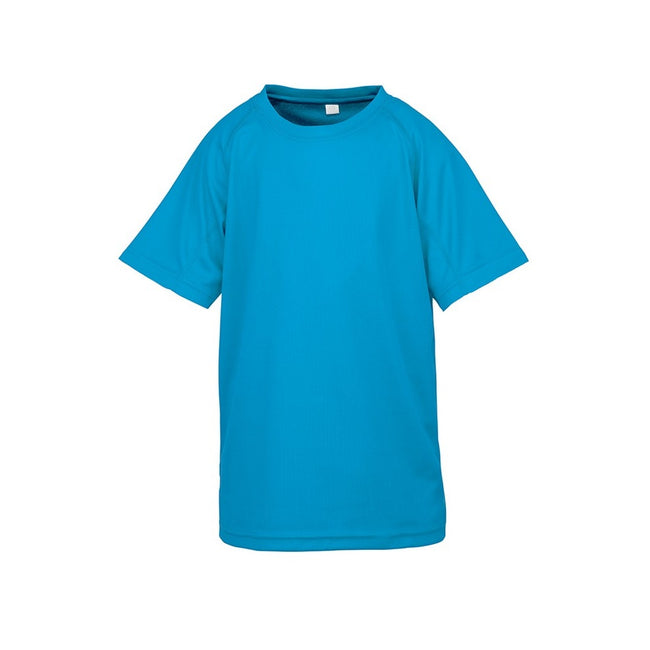 Ocean Blue - Front - Spiro Chidlrens-Kids Impact Performance Aircool T-Shirt