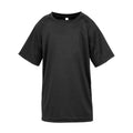 Black - Front - Spiro Chidlrens-Kids Impact Performance Aircool T-Shirt