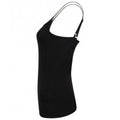 Black - Side - Skinni Fit Womens-Ladies Feel Good Spaghetti Vest