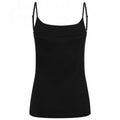 Black - Front - Skinni Fit Womens-Ladies Feel Good Spaghetti Vest