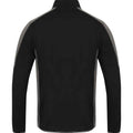 Black-Gunmetal Grey - Back - Finden & Hales Mens Contrast Zip Neck Midlayer Top