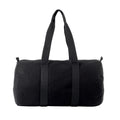 Black-Black - Front - Kimood Cotton Canvas Barrel Bag