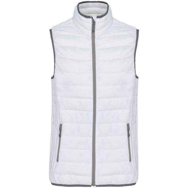 White - Front - Kariban Womens-Ladies Lightweight Down Bodywarmer