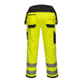 Yellow-Black - Back - Portwest Mens PW3 Hi-Vis Trousers