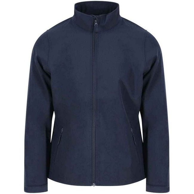 Navy - Front - PRO RTX Womens-Ladies Pro Two Layer Soft Shell Jacket