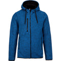 Light Royal Blue Melange - Front - Proact Mens Heather Hooded Jacket