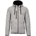 Light Grey Melange - Front - Proact Mens Heather Hooded Jacket