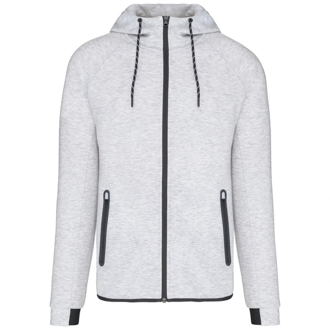 Ash Heather - Front - Proact Mens Performance Hooded Jacket